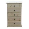 Savannah 5 Drawer Chest 600mm RAW_Chests Timber
