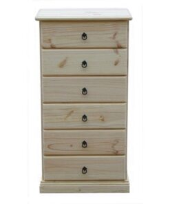 Savannah 6 Drawer Lingerie 600mm RAW_Chests Timber