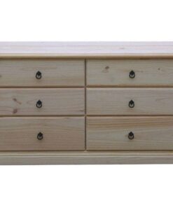 Savannah 6 Drawer Chest 1250mm Wide RAW_Chests Timber
