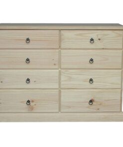 Savannah 8 Drawer Chest 1250mm Wide RAW_Chests Timber