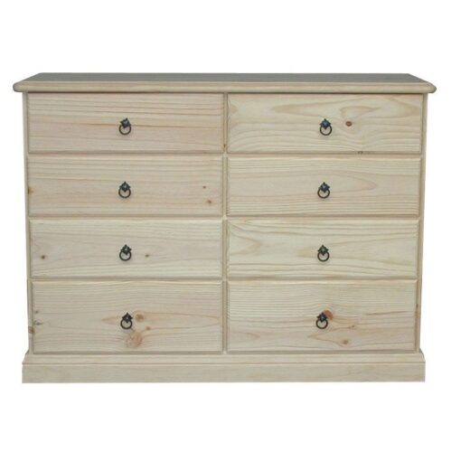 Savannah 8 Drawer Chest 1250mm Wide RAW_Chests Timber