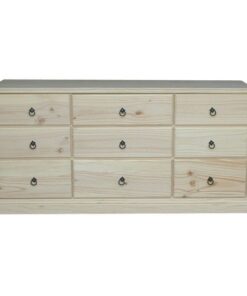 Savannah 9 Drawer Chest 1540mm Wide RAW_Chests Timber