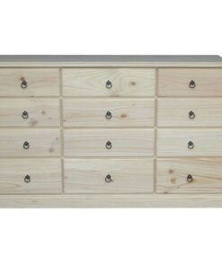 Savannah 12 Drawer Chest 1540mm Wide RAW_Chests Timber