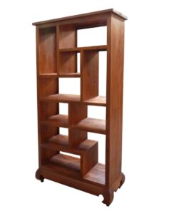 Oriental Chinese Leg Bookcase_Timber Bookcase