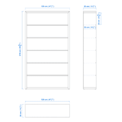 Alternative view of Modern 7x4 Bookcase – Aussie Made, Choice of Colours