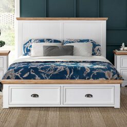 Paddington Bed with Drawers – Acacia Timber with Coastal Style