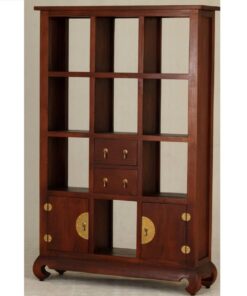 2 Door 2 Drawer Chinese 2 drawer Bookcase_Timber Bookcase