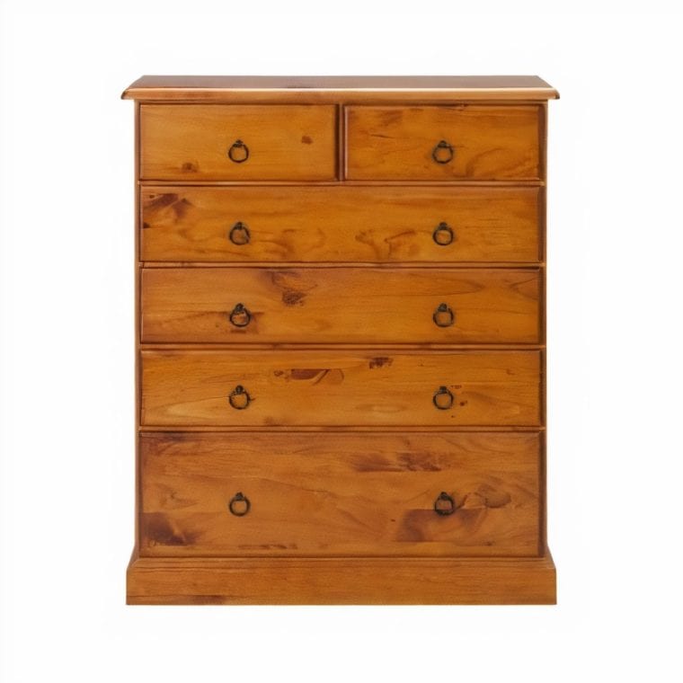 Chas 6 Drawer Tallboy_Chests Timber