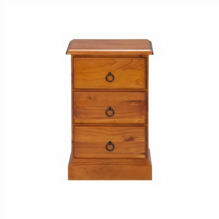 Chas 3 Drawer Bedside_Chest Timber